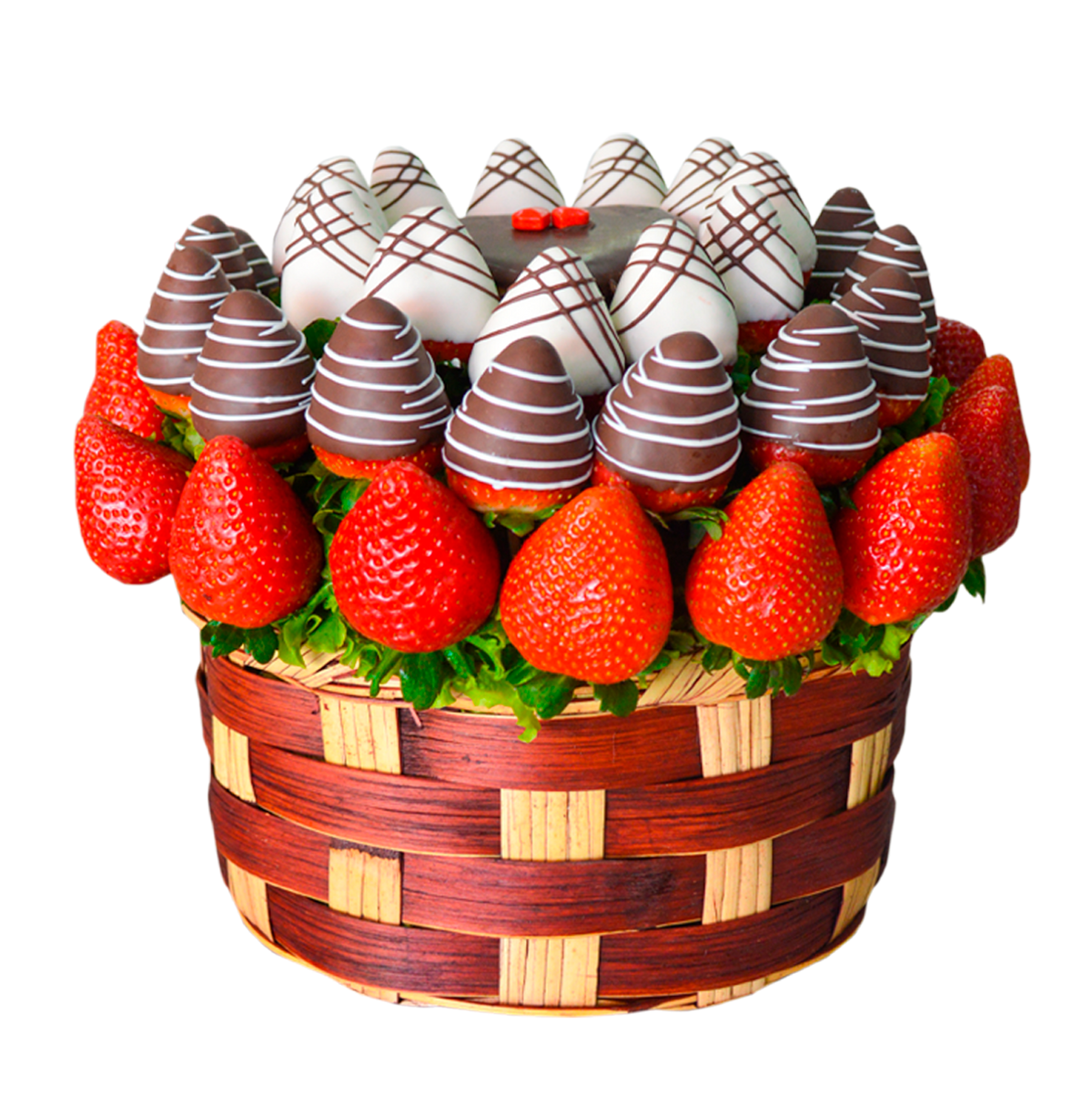 canasta - Canasta rosa corazon 14 de Febrero - Arreglo Frutal Comeme - Comeme